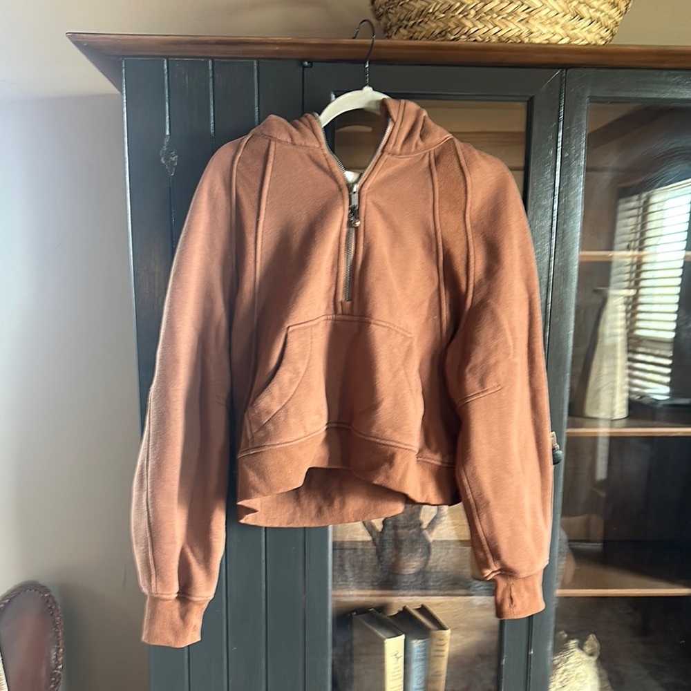 Brown Half-Zip Hoodie lululemon knock off
